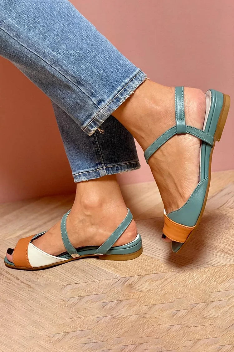 Malea | Elegante Tricolor-Sandalen mit Open-Toe für einen raffinierten Look