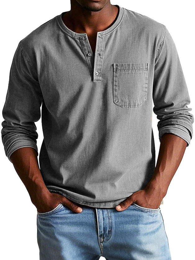 Florian™ | Lässiges Henley-Longsleeve