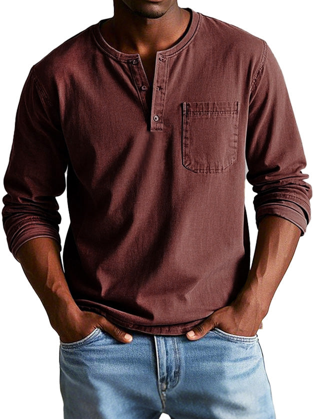 Florian™ | Lässiges Henley-Longsleeve