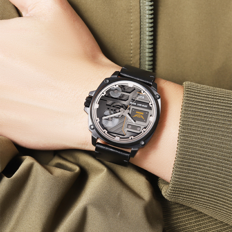 Herrenquarzarmbanduhr aus Leder™ - VIVILY