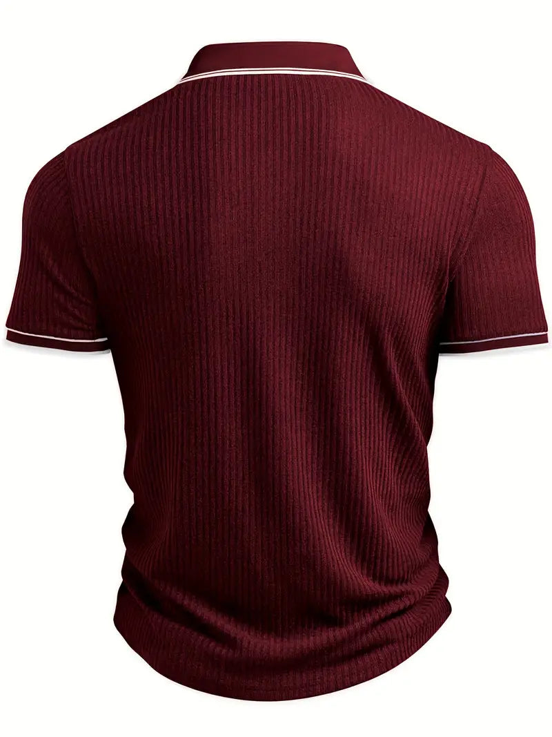 Matthias | Polohemd – Strukturierte Eleganz mit Mediterranem Flair