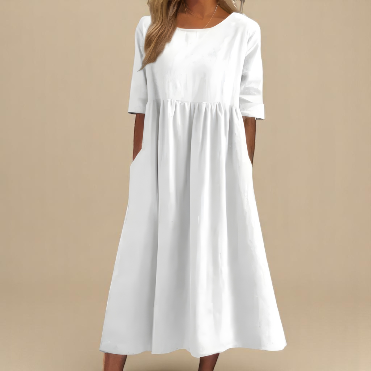 Irmgard™ | Flatterndes Baumwollkleid