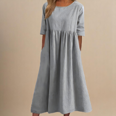 Irmgard™ | Flatterndes Baumwollkleid