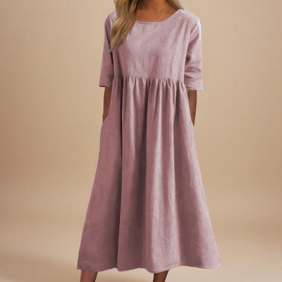 Irmgard™ | Flatterndes Baumwollkleid