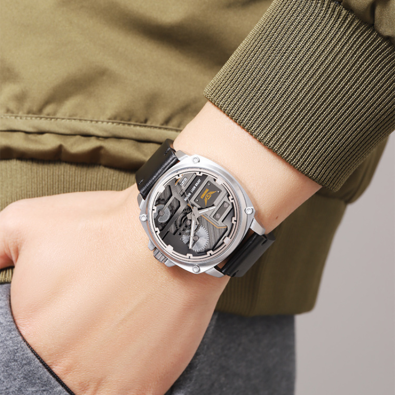 Herrenquarzarmbanduhr aus Leder™ - VIVILY