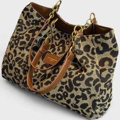 Élodie – Große Tasche mit elegantem Leopardenmuster