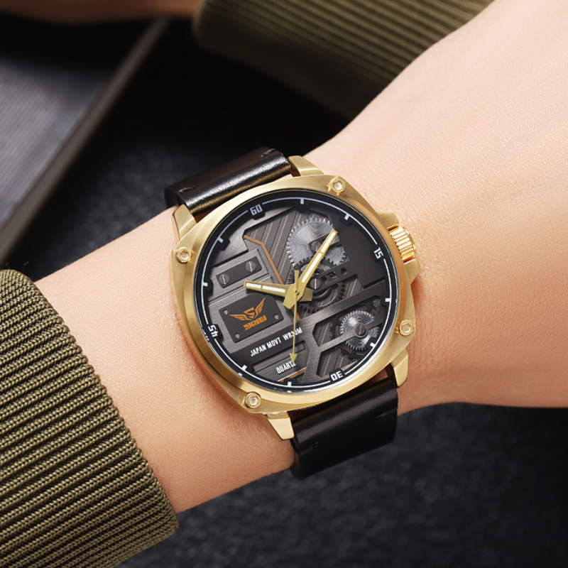 Herrenquarzarmbanduhr aus Leder™ - VIVILY