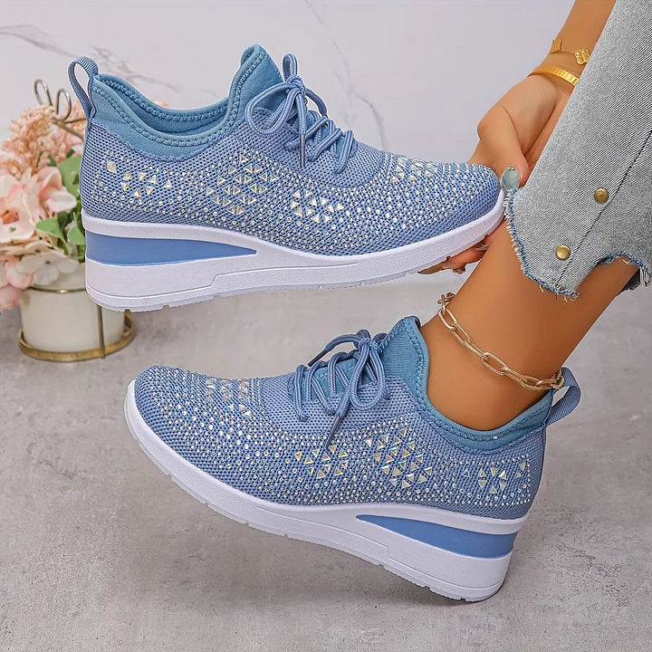 VIVILY | Orthopädische Sneakers mit funkelnden Strasssteinen