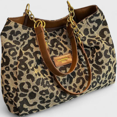 Élodie – Große Tasche mit elegantem Leopardenmuster