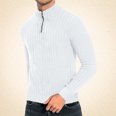 VIVILY | Lässiger Pullover mit Rollkragen und Reißverschluss