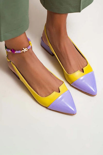 Jasmin | Elegante Ballerinas mit zweifarbiger Spitze und raffinierten Details