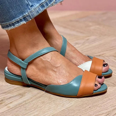 Malea | Elegante Tricolor-Sandalen mit Open-Toe für einen raffinierten Look
