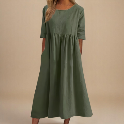 Irmgard™ | Flatterndes Baumwollkleid