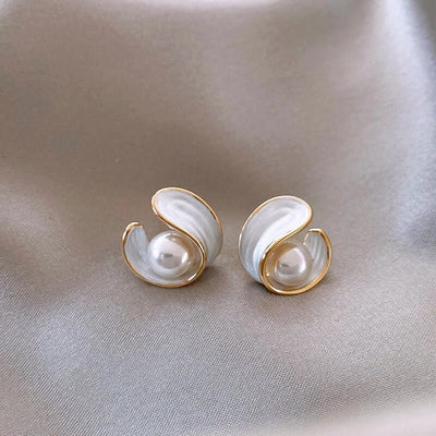 VIVILY | Elegante Ohrringe aus Opal und weißen Perlen