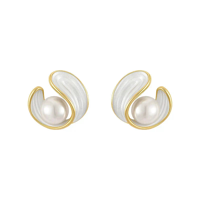VIVILY | Elegante Ohrringe aus Opal und weißen Perlen