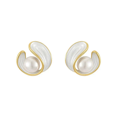 VIVILY | Elegante Ohrringe aus Opal und weißen Perlen