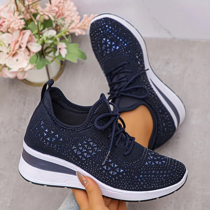 VIVILY | Orthopädische Sneakers mit funkelnden Strasssteinen