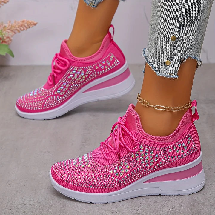 VIVILY | Orthopädische Sneakers mit funkelnden Strasssteinen