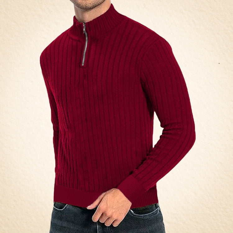 VIVILY | Lässiger Pullover mit Rollkragen und Reißverschluss
