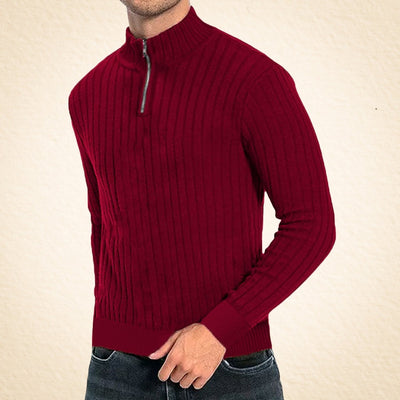 VIVILY | Lässiger Pullover mit Rollkragen und Reißverschluss