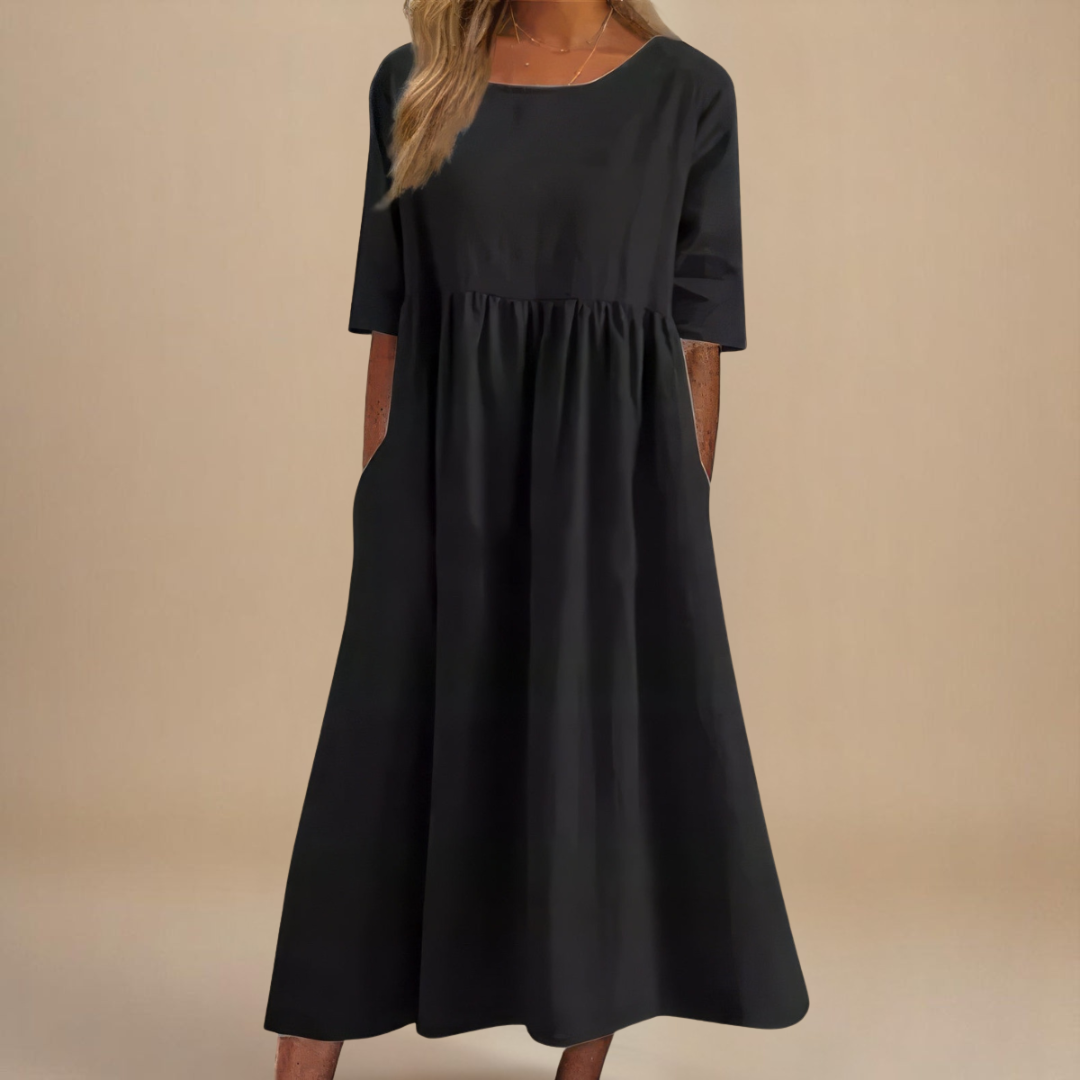 Irmgard™ | Flatterndes Baumwollkleid