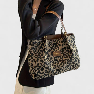 Élodie – Große Tasche mit elegantem Leopardenmuster
