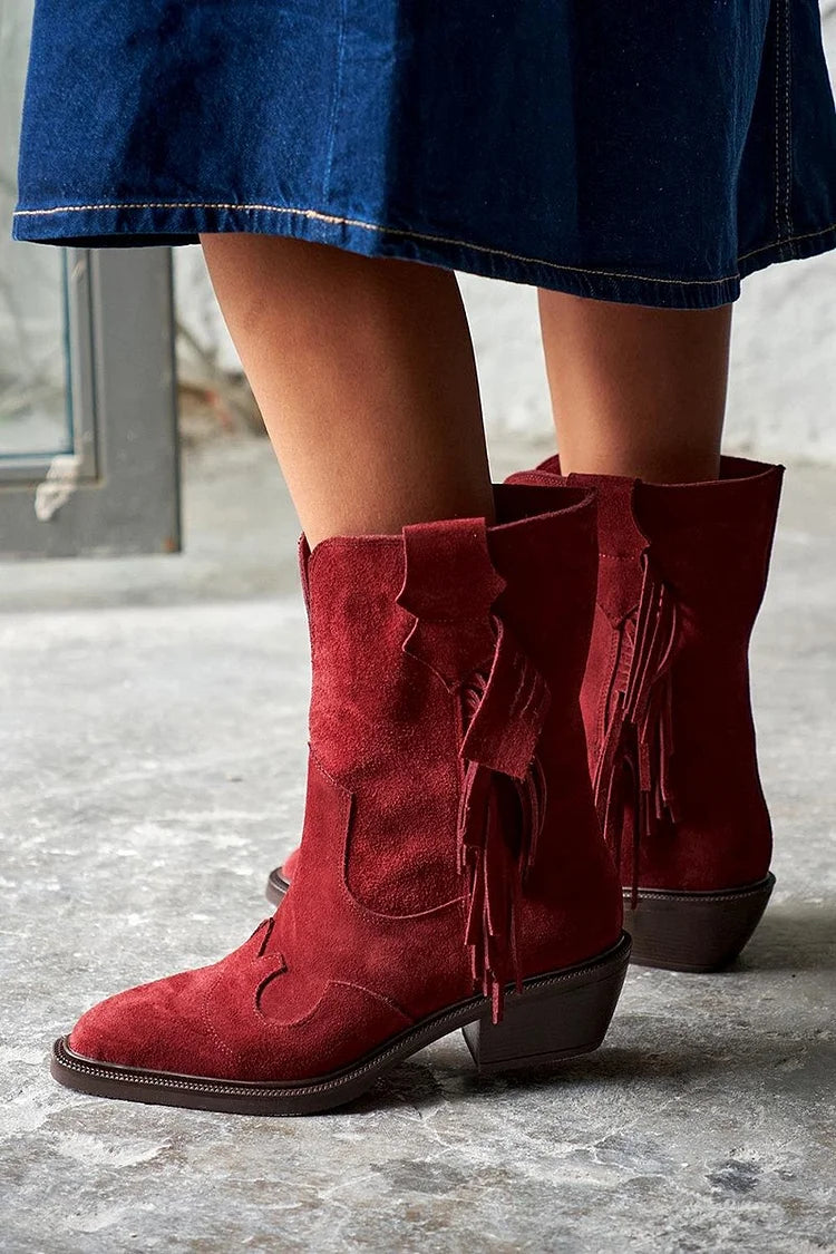 VIVILY | Stiefeletten im Western-Stil