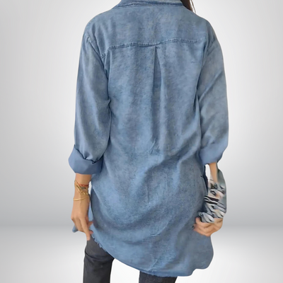 VIVILY | Stylische und Vielseitige Langärmlige Denimjacke mit Kragen