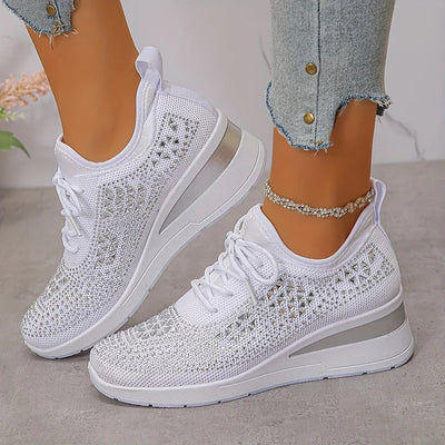VIVILY | Orthopädische Sneakers mit funkelnden Strasssteinen