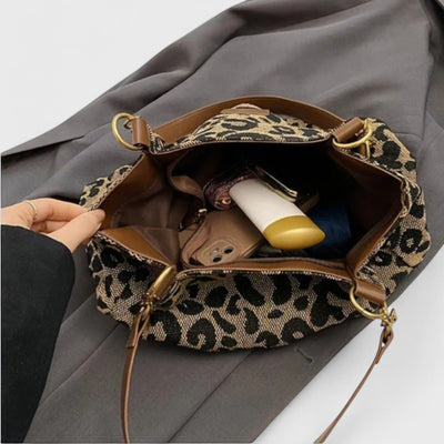 Élodie – Große Tasche mit elegantem Leopardenmuster