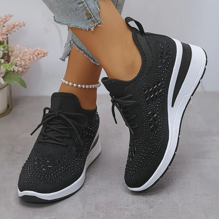 VIVILY | Orthopädische Sneakers mit funkelnden Strasssteinen