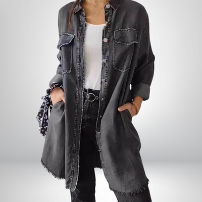 VIVILY | Stylische und Vielseitige Langärmlige Denimjacke mit Kragen