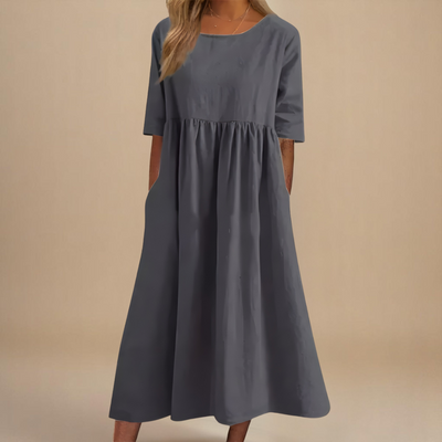 Irmgard™ | Flatterndes Baumwollkleid