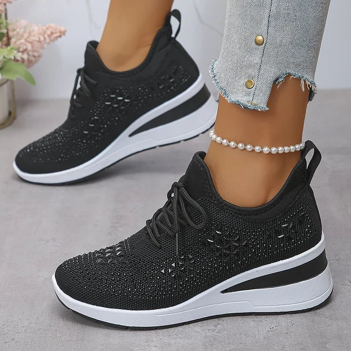 VIVILY | Orthopädische Sneakers mit funkelnden Strasssteinen