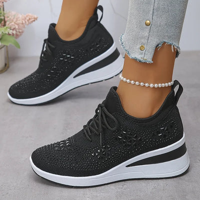 VIVILY | Orthopädische Sneakers mit funkelnden Strasssteinen