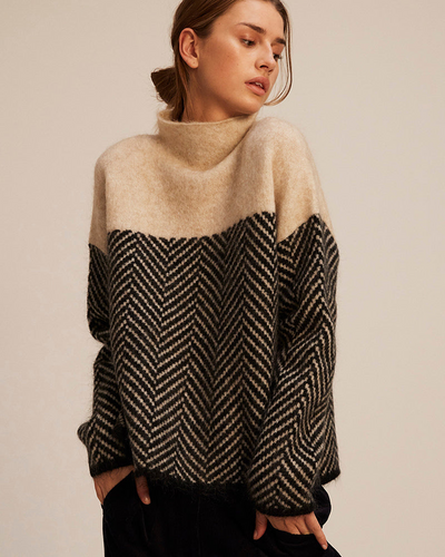 VIVILY | Baumwollrollkragenpullover