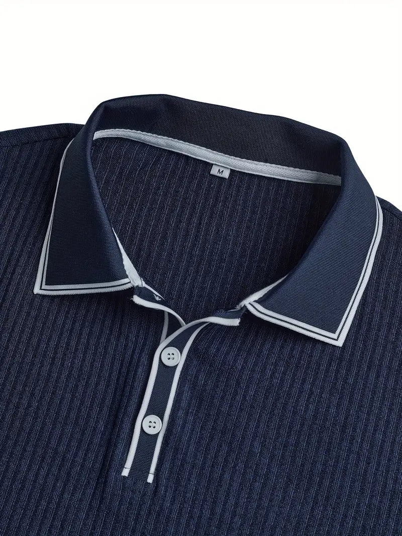 Matthias | Polohemd – Strukturierte Eleganz mit Mediterranem Flair