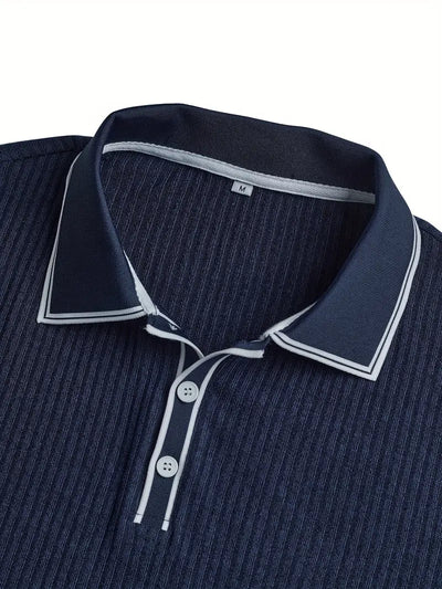 Matthias | Polohemd – Strukturierte Eleganz mit Mediterranem Flair