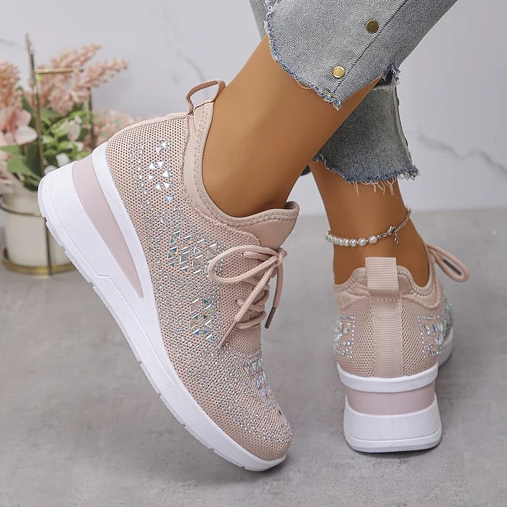 VIVILY | Orthopädische Sneakers mit funkelnden Strasssteinen