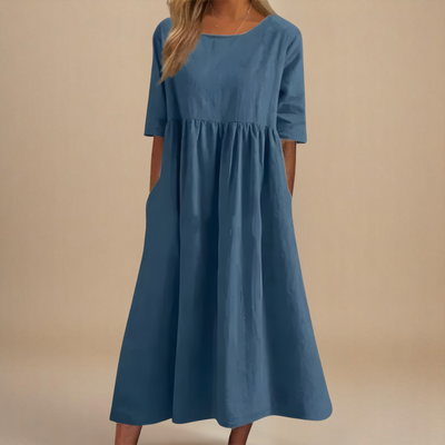 Irmgard™ | Flatterndes Baumwollkleid