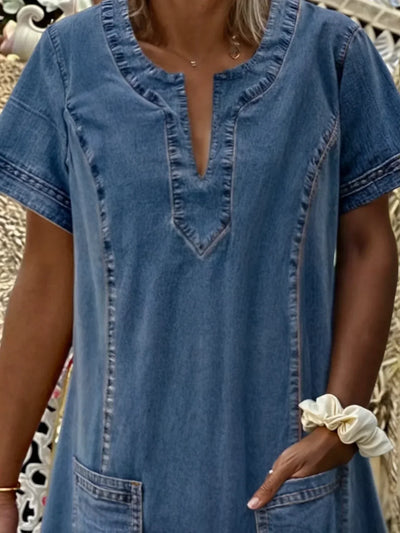 VIVILY | Elegantes Denimkleid