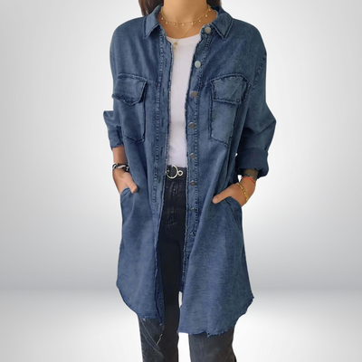 VIVILY | Stylische und Vielseitige Langärmlige Denimjacke mit Kragen