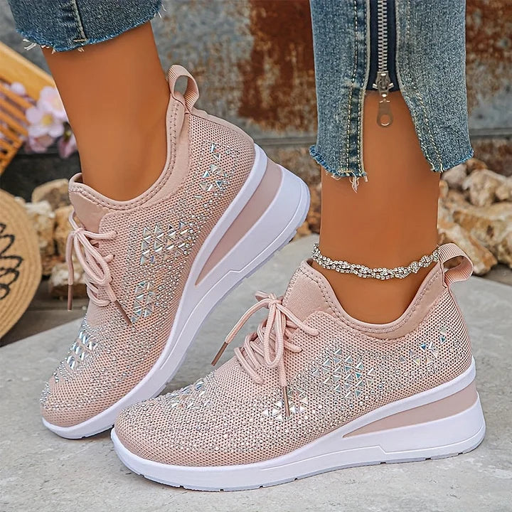 VIVILY | Orthopädische Sneakers mit funkelnden Strasssteinen