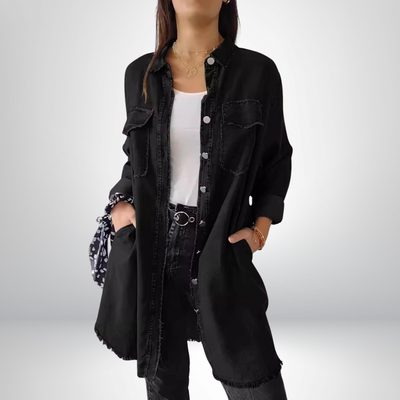 VIVILY | Stylische und Vielseitige Langärmlige Denimjacke mit Kragen