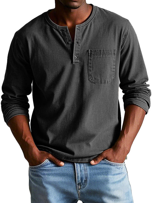 Florian™ | Lässiges Henley-Longsleeve