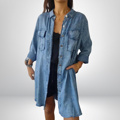 VIVILY | Stylische und Vielseitige Langärmlige Denimjacke mit Kragen