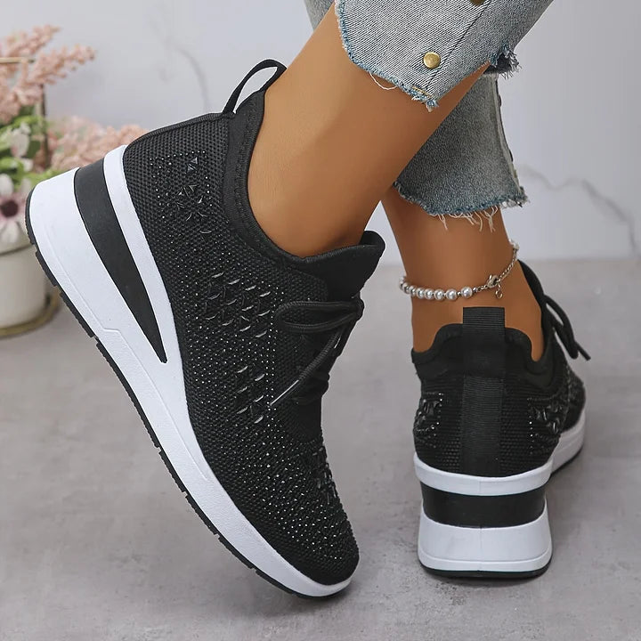 VIVILY | Orthopädische Sneakers mit funkelnden Strasssteinen