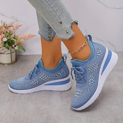 VIVILY | Orthopädische Sneakers mit funkelnden Strasssteinen