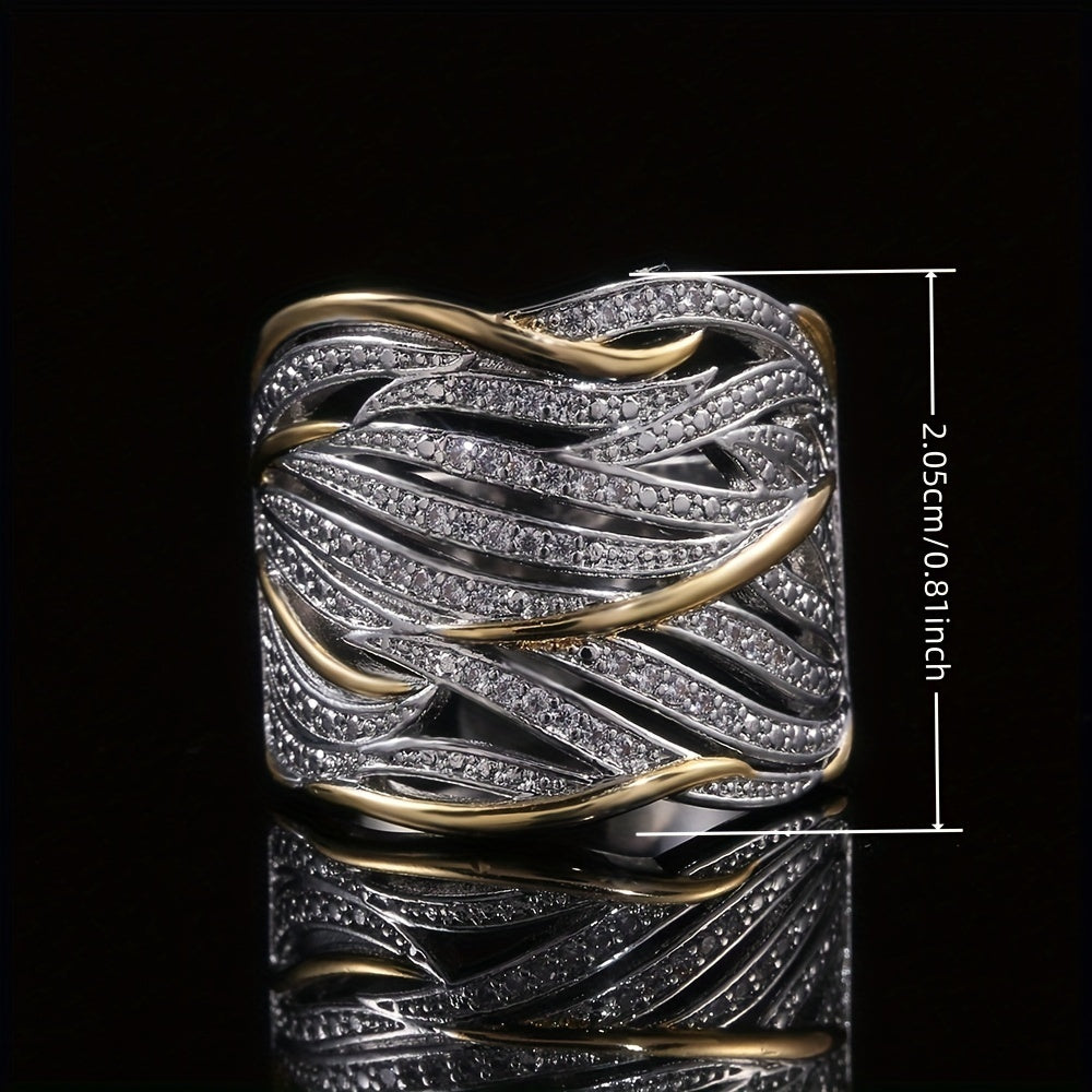 Eleganter Geschichteter Twist-Ring