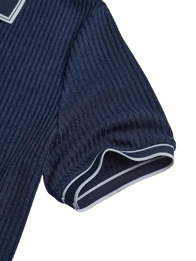 Matthias | Polohemd – Strukturierte Eleganz mit Mediterranem Flair